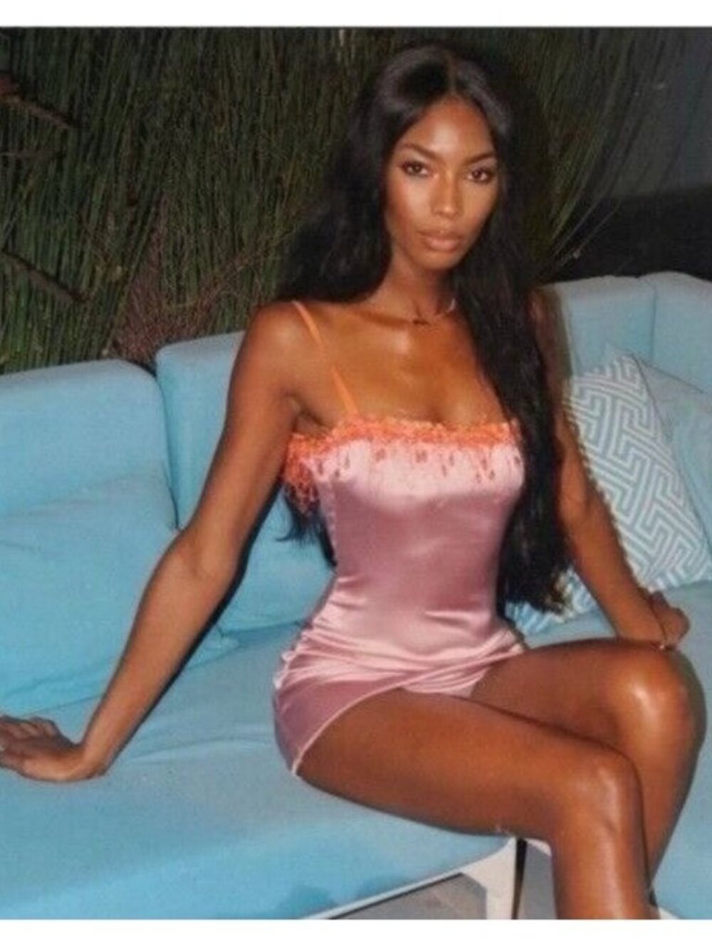 GUIZIO Beaded Mini Dress Satin Pink Sexy Party S NWOT $398